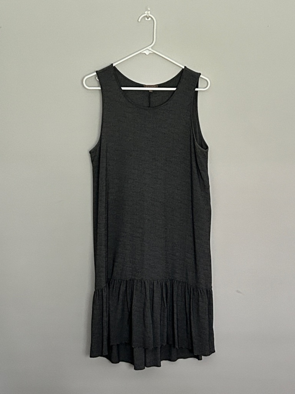 Lilla P Peplum Hi Lo Tank Dress sz Large in Grey